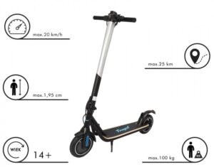 A FRUGAL IMPULSE ELECTRIC – SILVER/BLACK – VARBOS Electric Scooters and Distributor Ireland